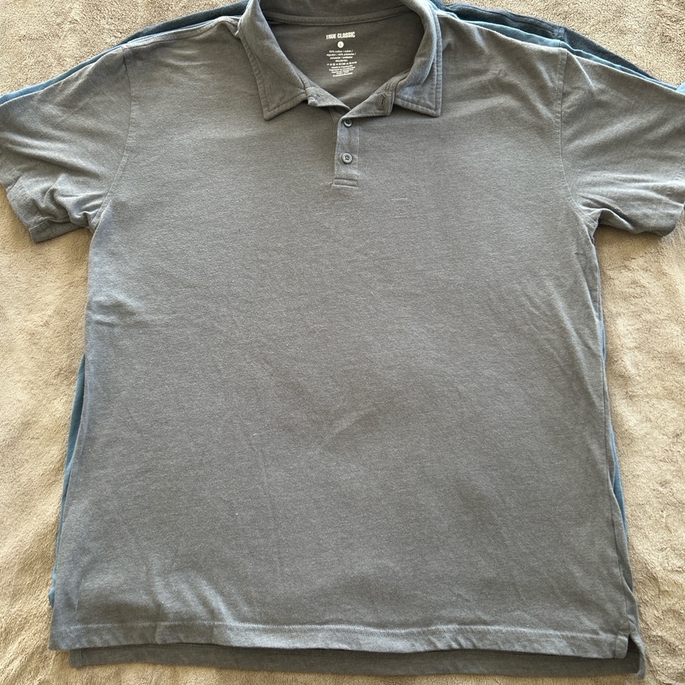 True Classic Gray Polo Shirt for Men